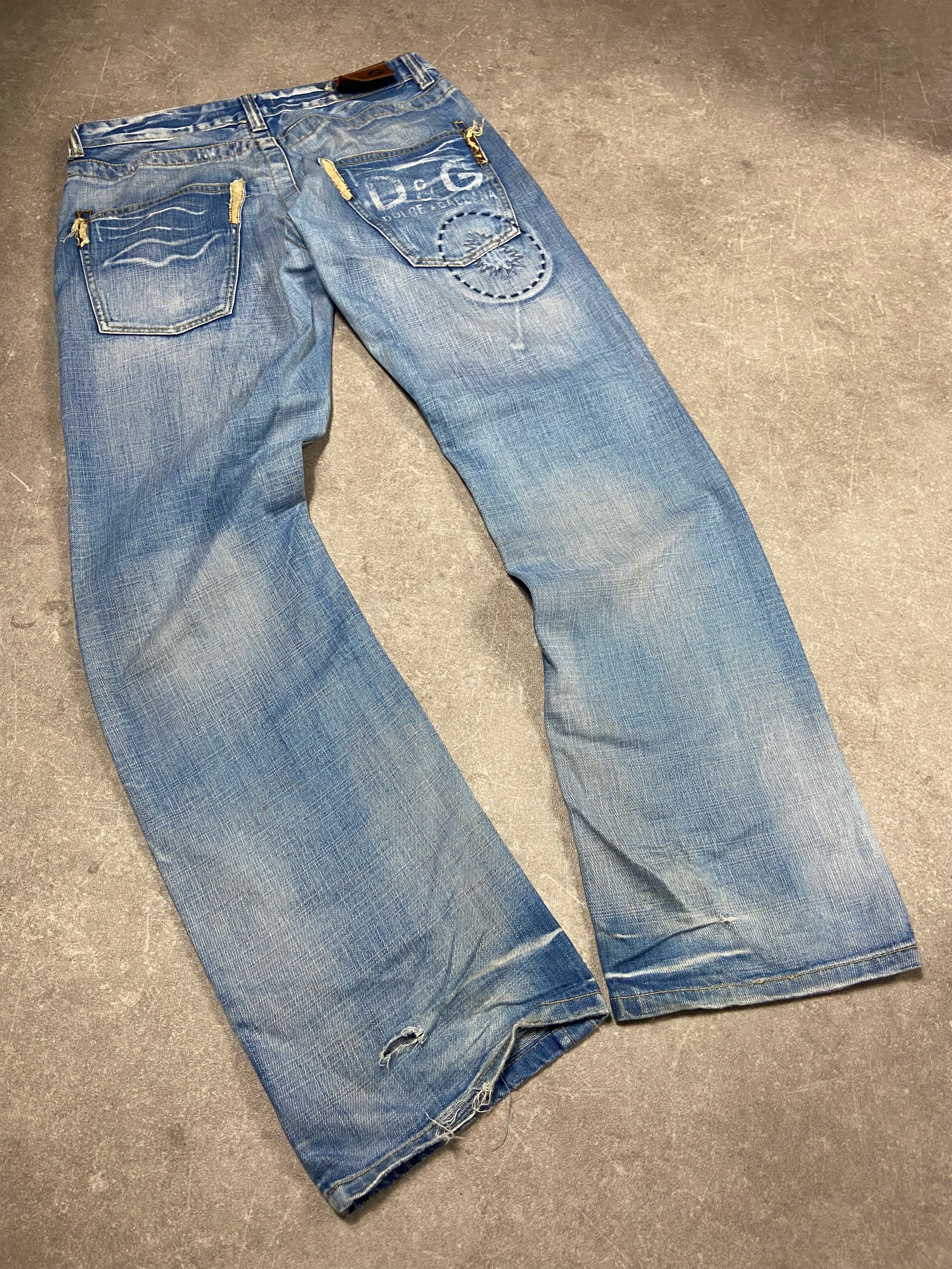 Dolce Gabbana Print Jeans L
