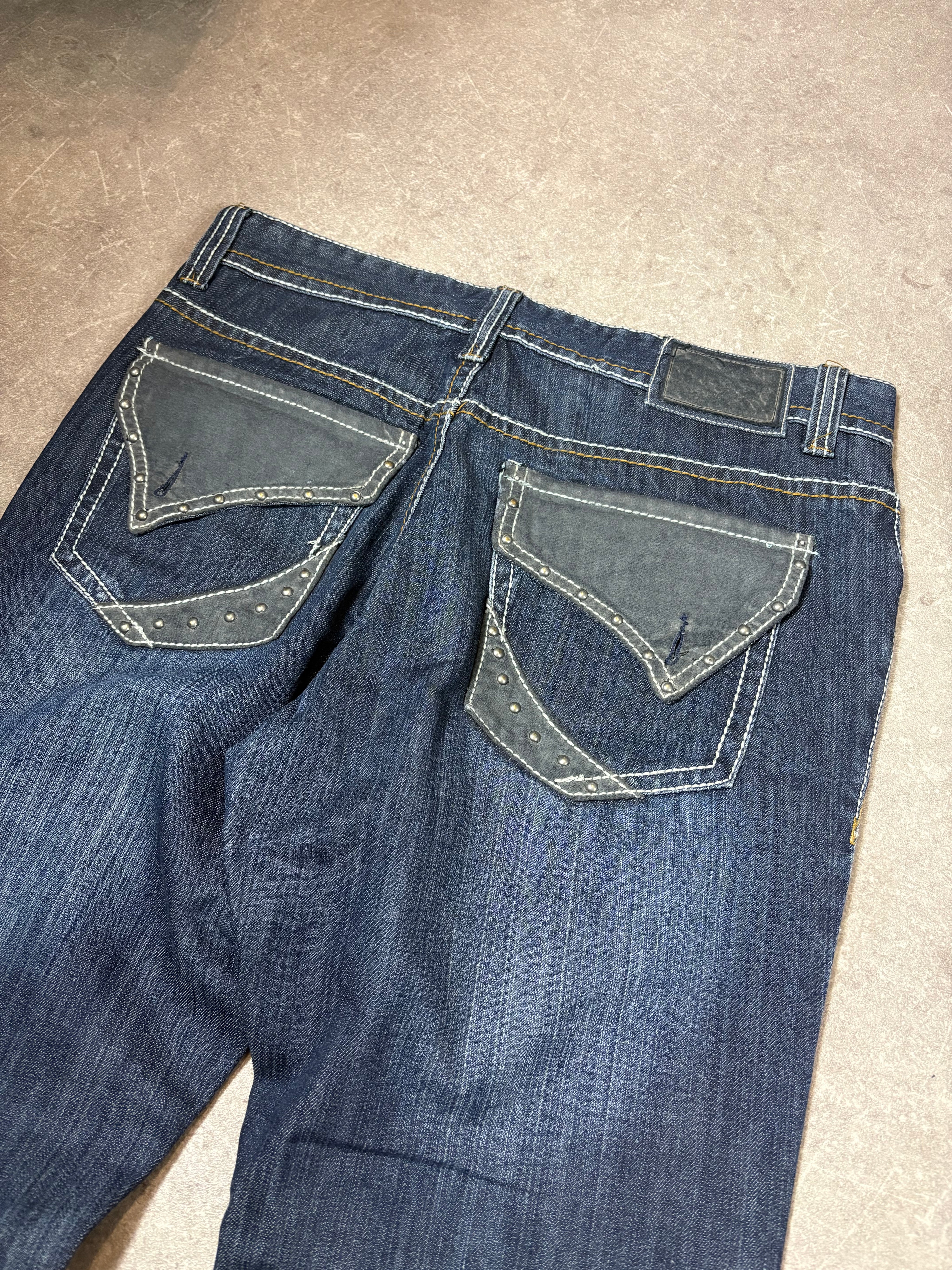 Washed jeans (M)-(L)