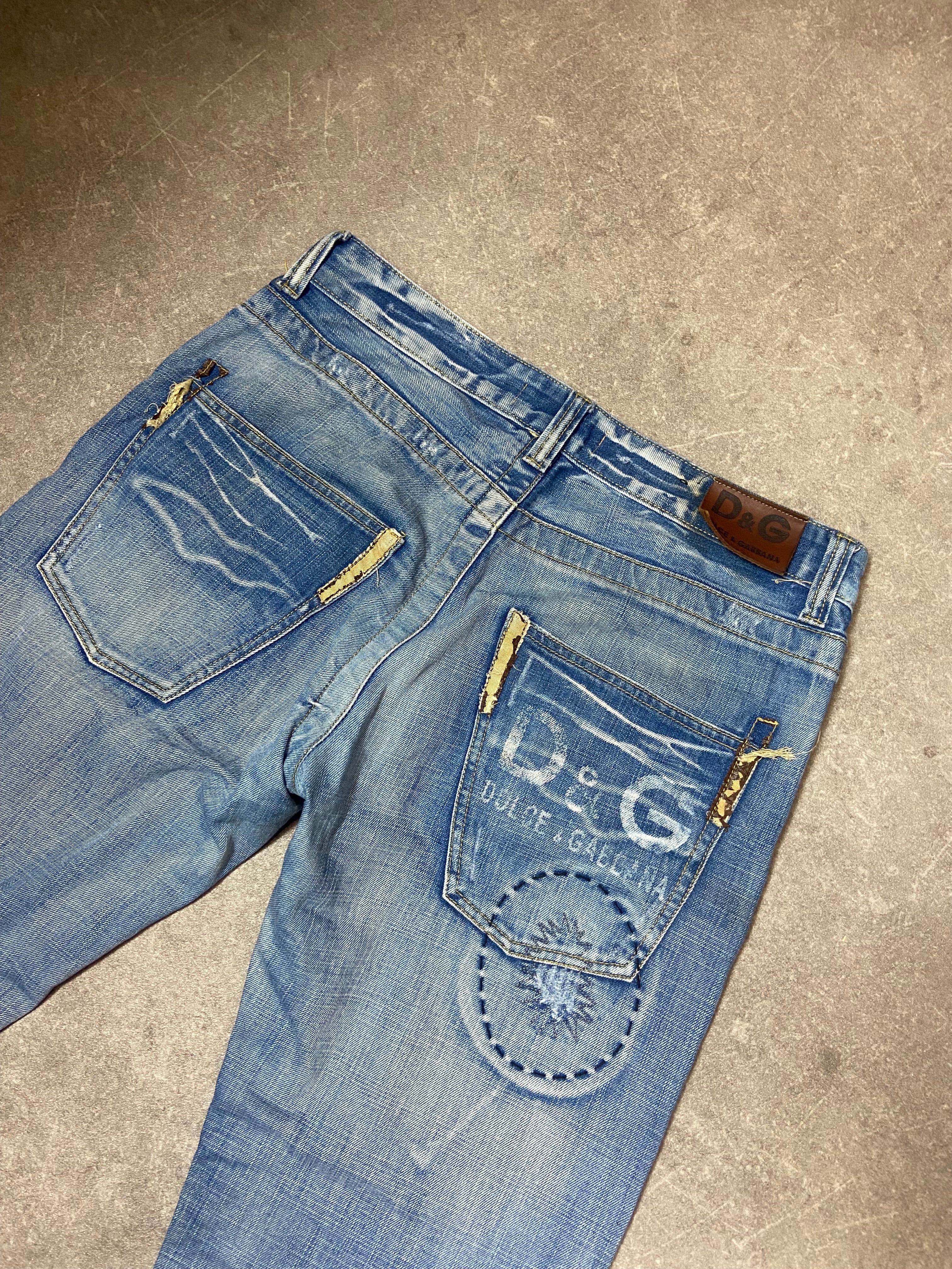 Dolce Gabbana Print Jeans L