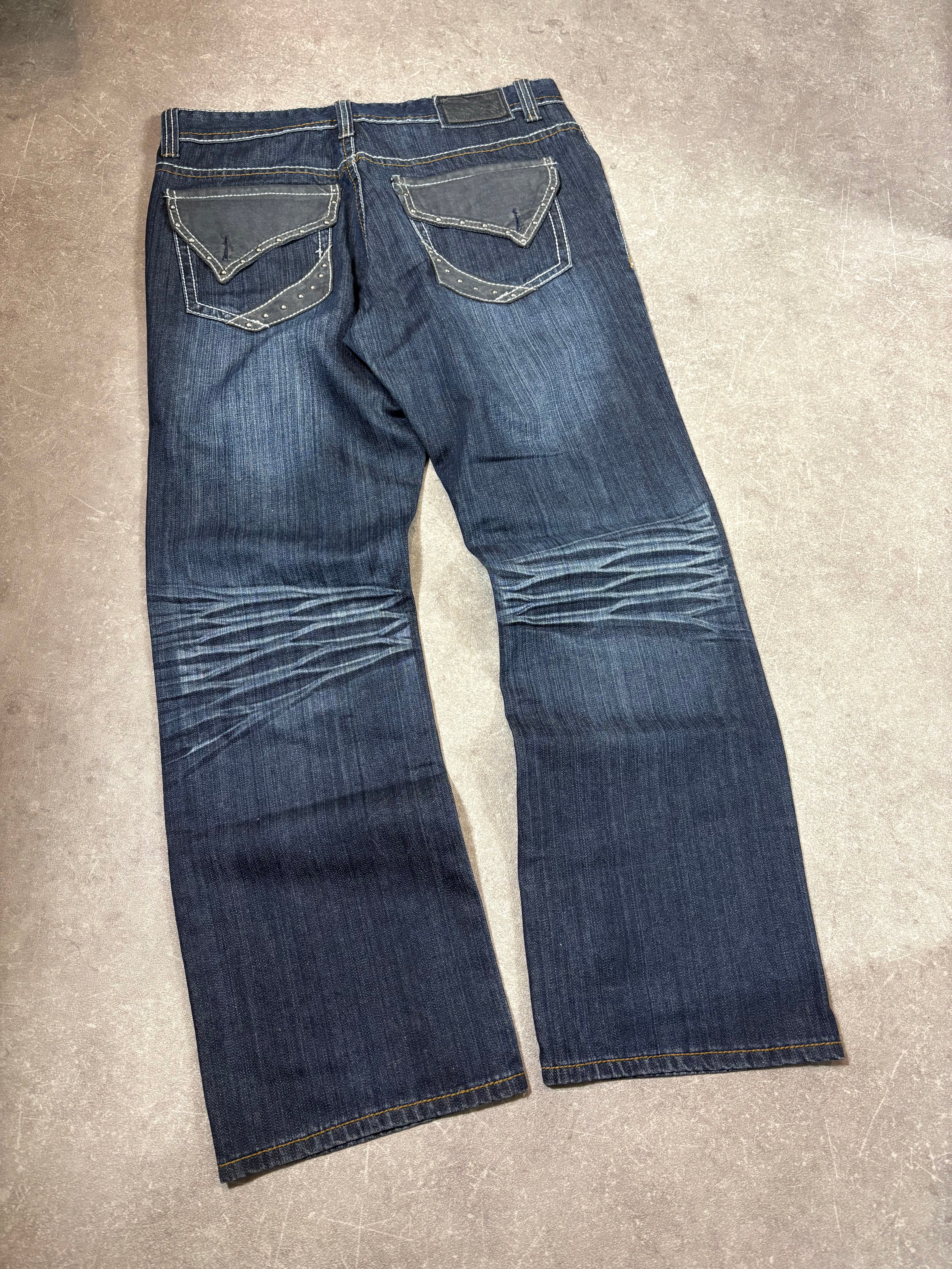 Washed jeans (M)-(L)