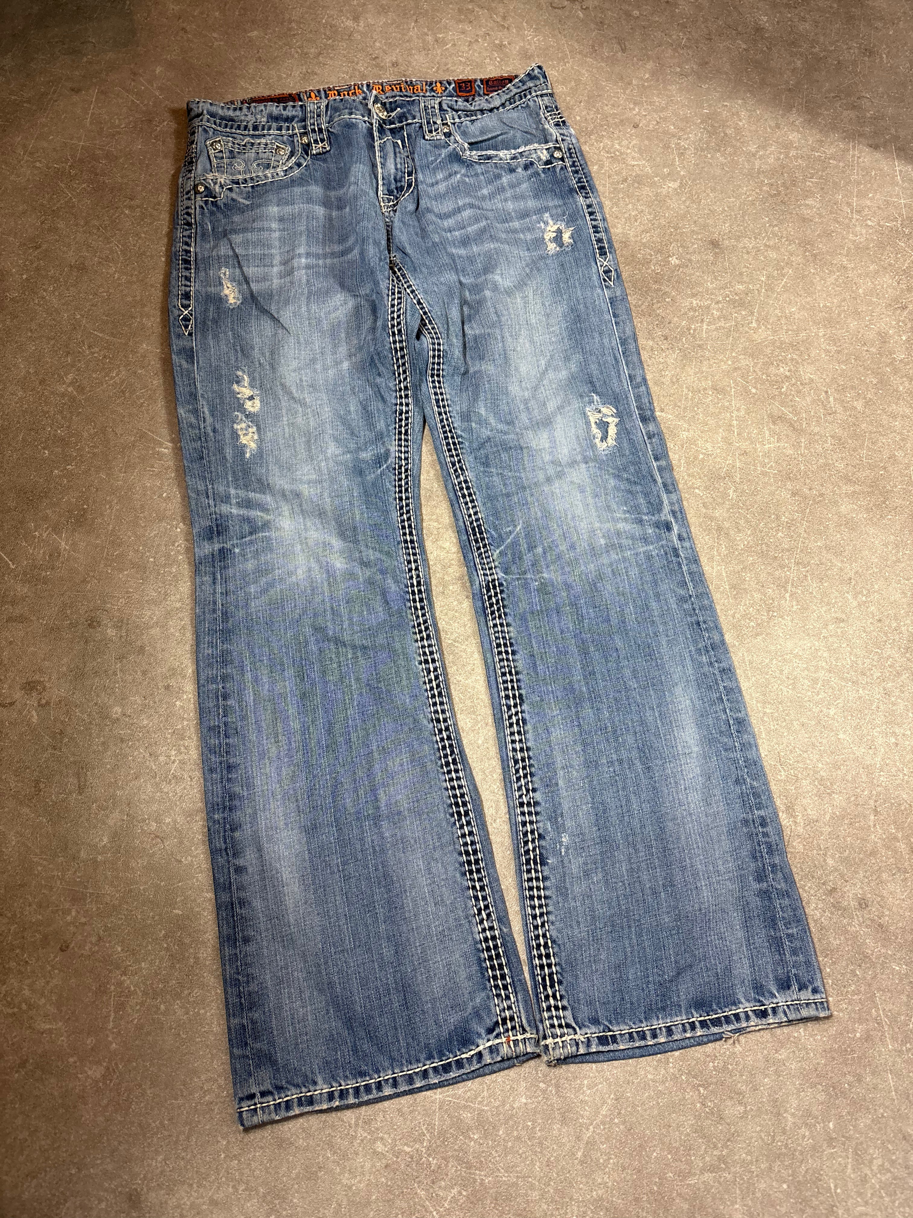Rock Revival Jeans Flared (M)-(L)