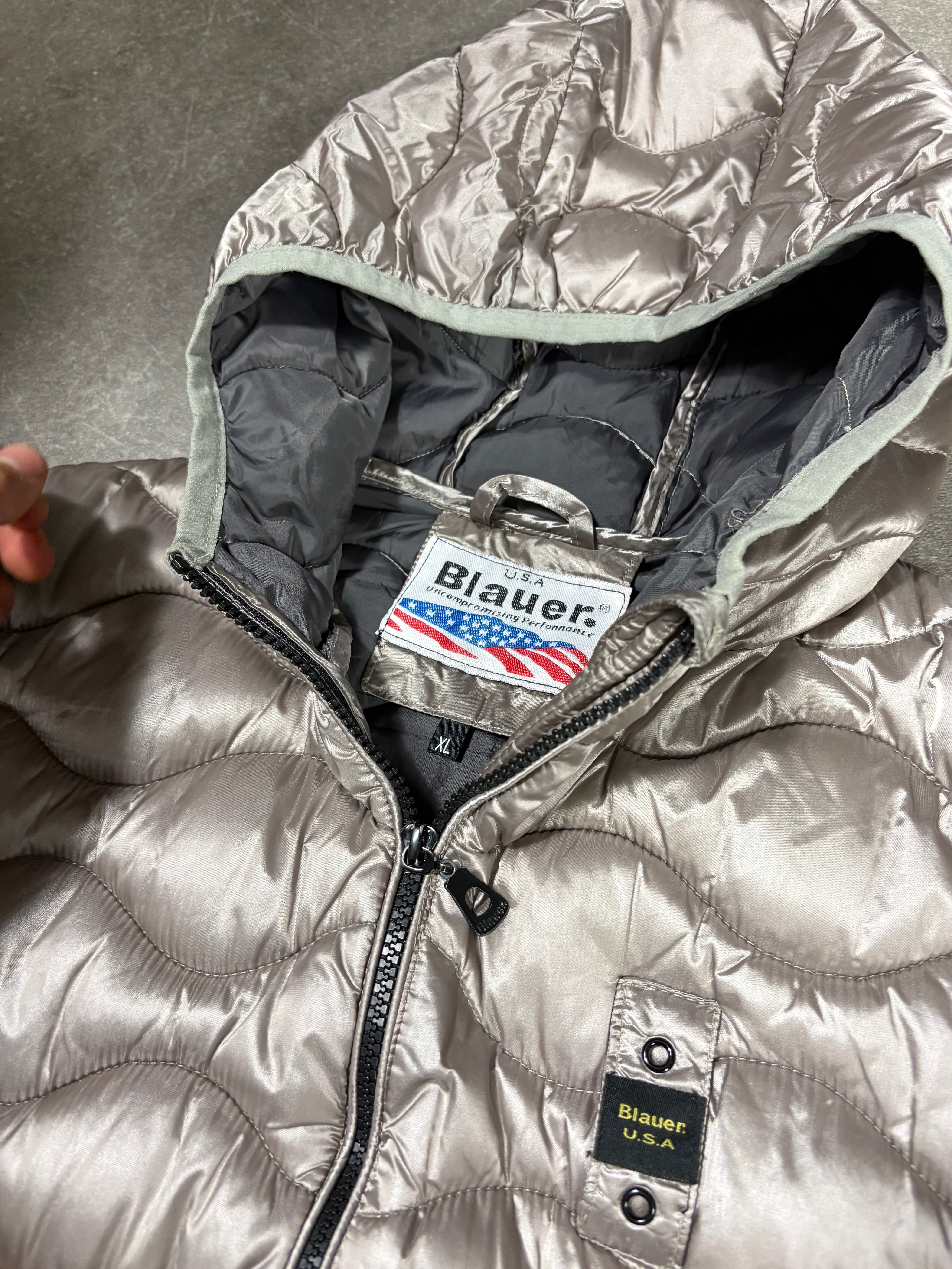 Blauer Puffer Jacke (M)