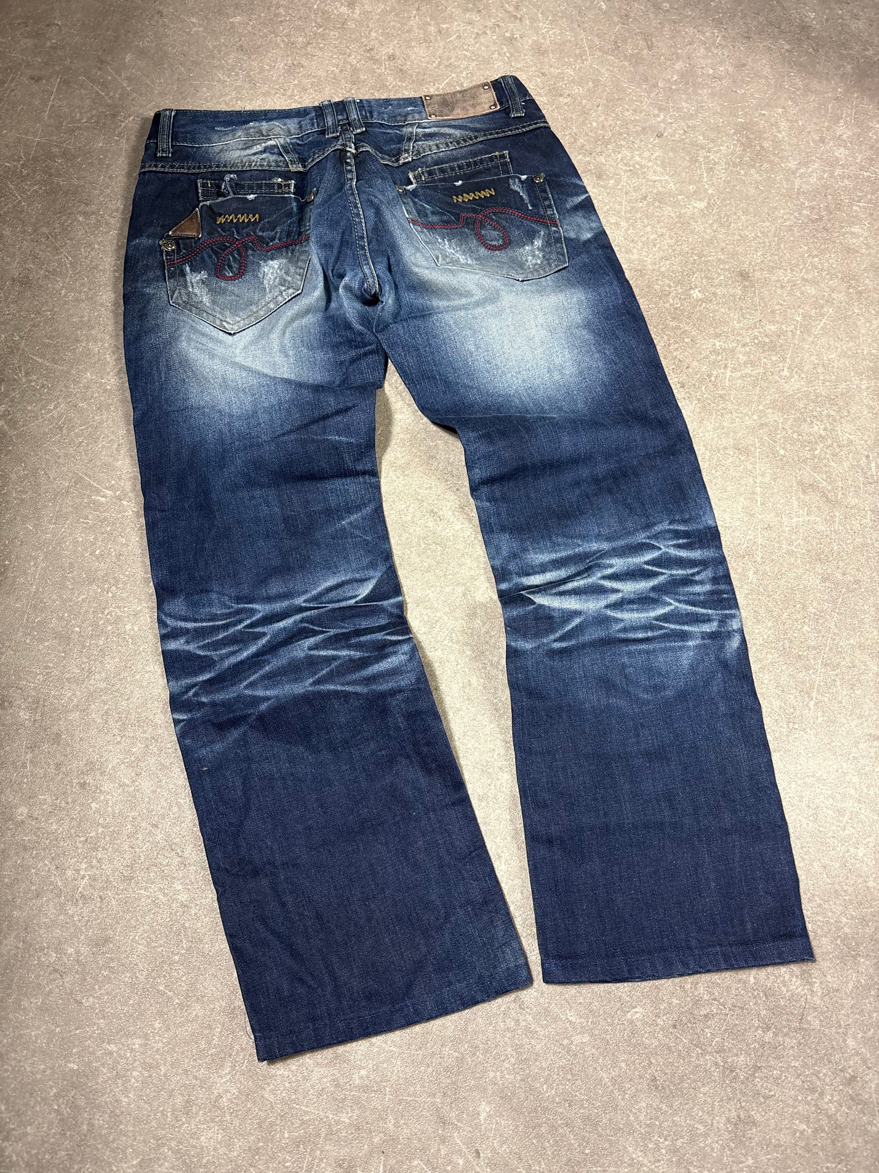 Designer Washed Jeans (M)-(L)