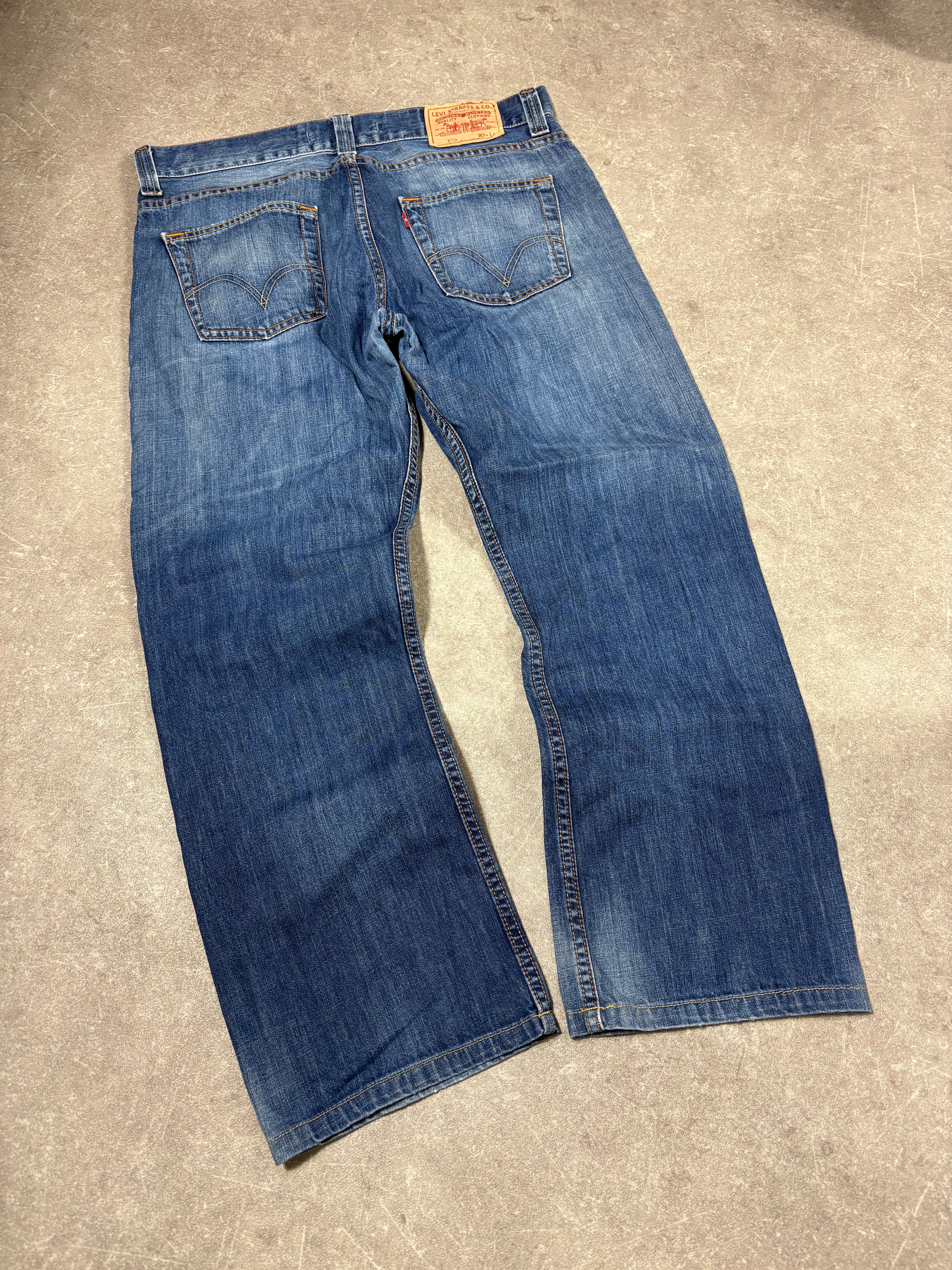 Levis Washed 501 Jeans (S)
