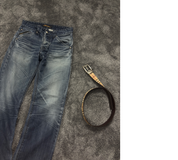 Washed Denim slim fit (XS)