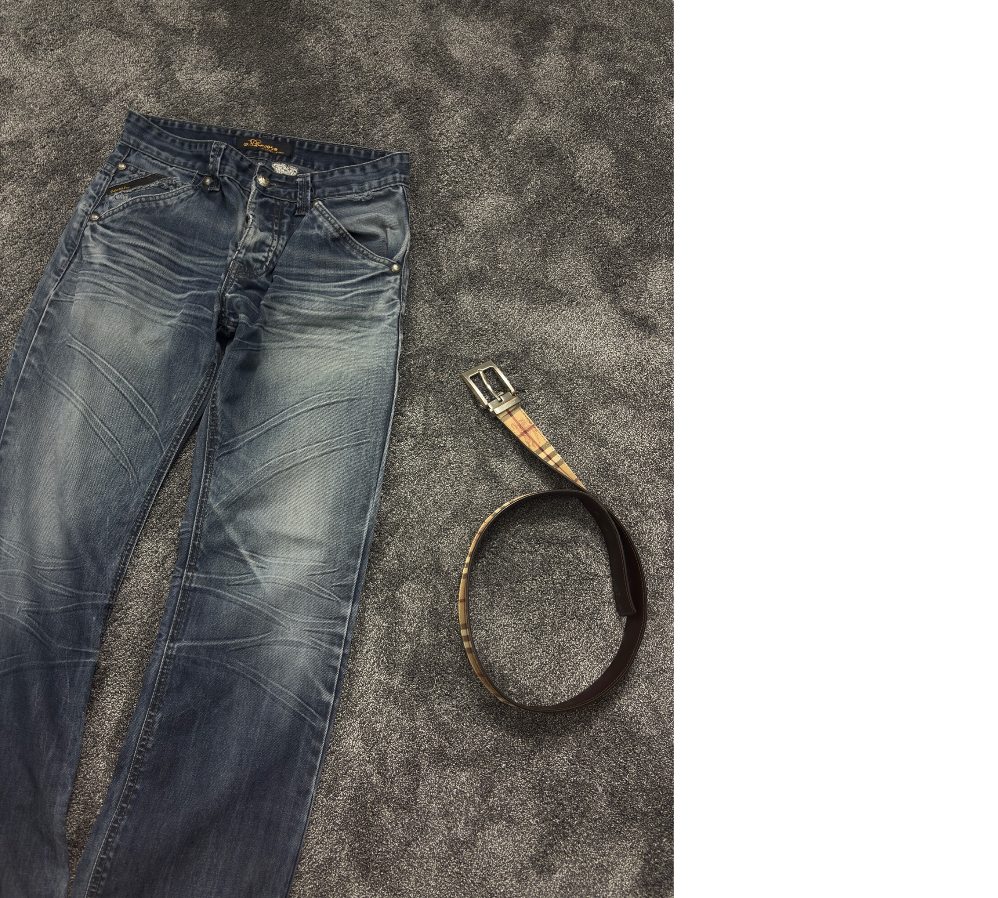 Washed Denim slim fit (XS)